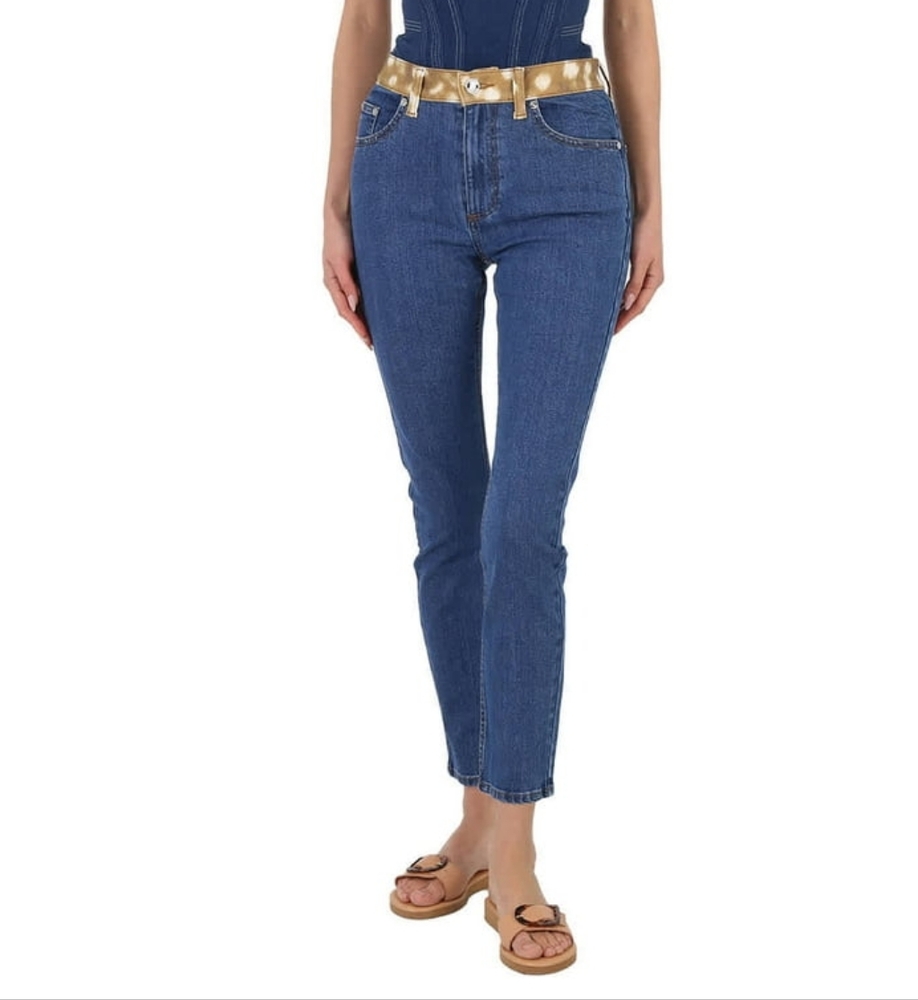 Burberry Womens Skinny Jeans Deer Prin Waist Size 27